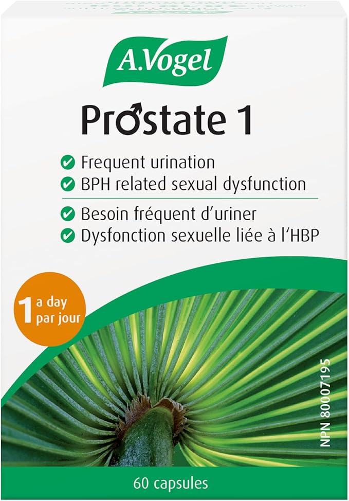 A. Vogel Prostate 1 - Organic Saw Palmetto Prostate Support Supplement - 85 Percent Fatty Acids - Clinically Proven Efficacy (60 capsules)