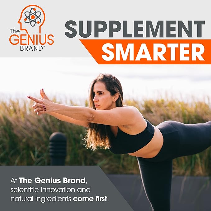 The Genius Brand - Genius Heart, 60 Veggie Pills - Natural Support Supplement May Help Cholesterol Levels and May Help Improve Healthy Blood Pressure - Grape Seed Extract, Vitamin K2 & CoQ10