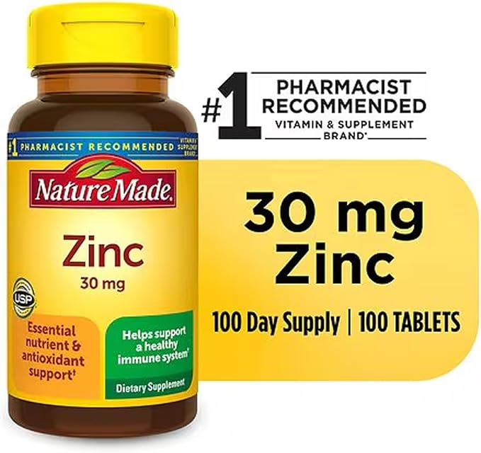 Nature Made Zinc 30 mg (Pack of 4)