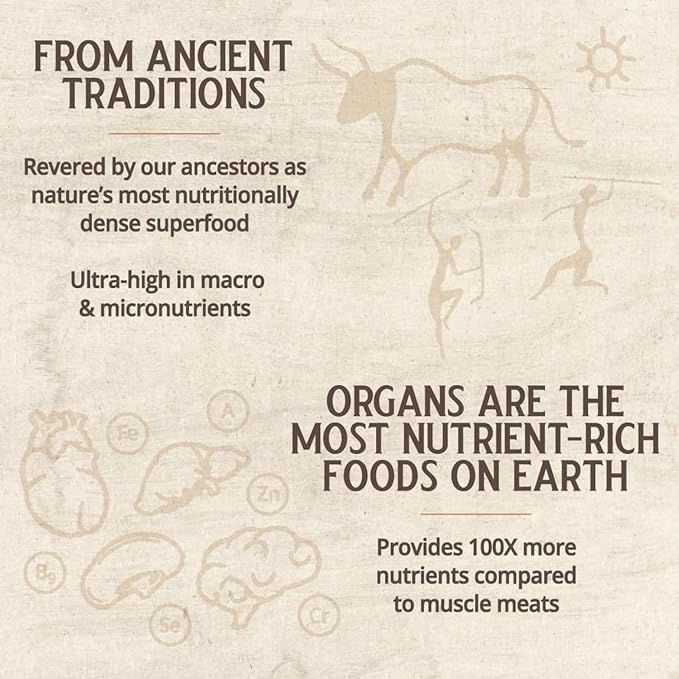 Grass Fed Beef Liver from New Zealand - Freeze Dried 3000mg per Serving (500mg per Capsule) (30 Servings)