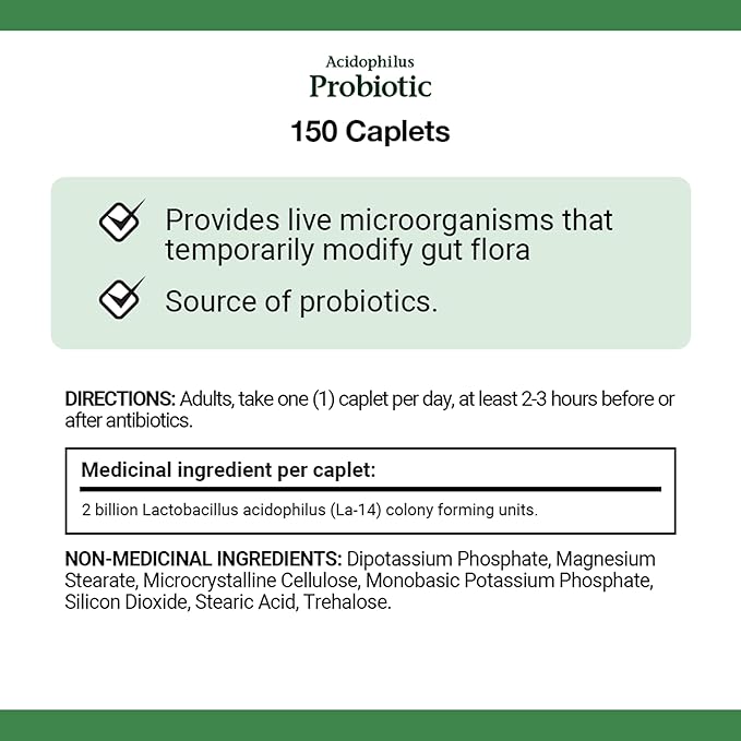 Nature's Bounty Acidophilus Probiotic 2 Billion, 150 caplets