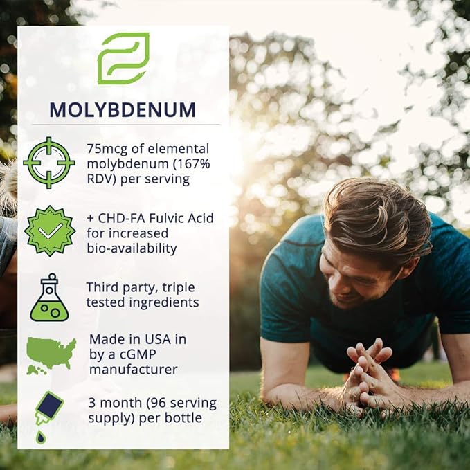 Liquid Ionic Molybdenum | 3 Month Supply | Trace Mineral | Body Disposition | Energy Support | Restful Sleep