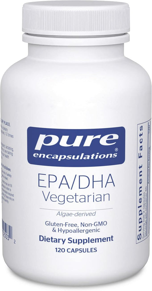 Pure Encapsulations EPA/DHA Vegetarian | Algae-Derived EPA and DHA to Support Cardiovascular Health and Daily Wellness | 120 Capsules*