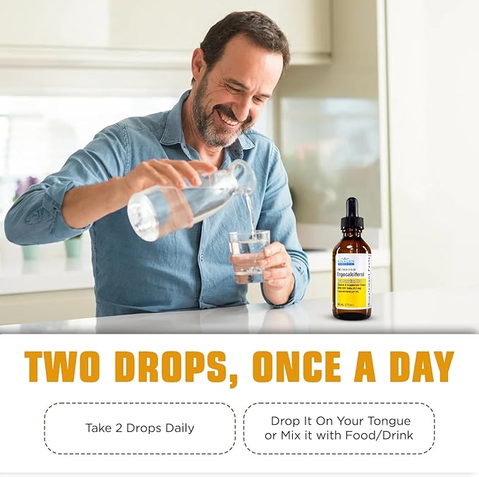 Vitamin D2 Liquid Drops as Ergocalciferol, Faster Absorption, 400iu Vitamin D2 8,000 USP, 1,200 Servings, 60ml - 2 fl.oz.