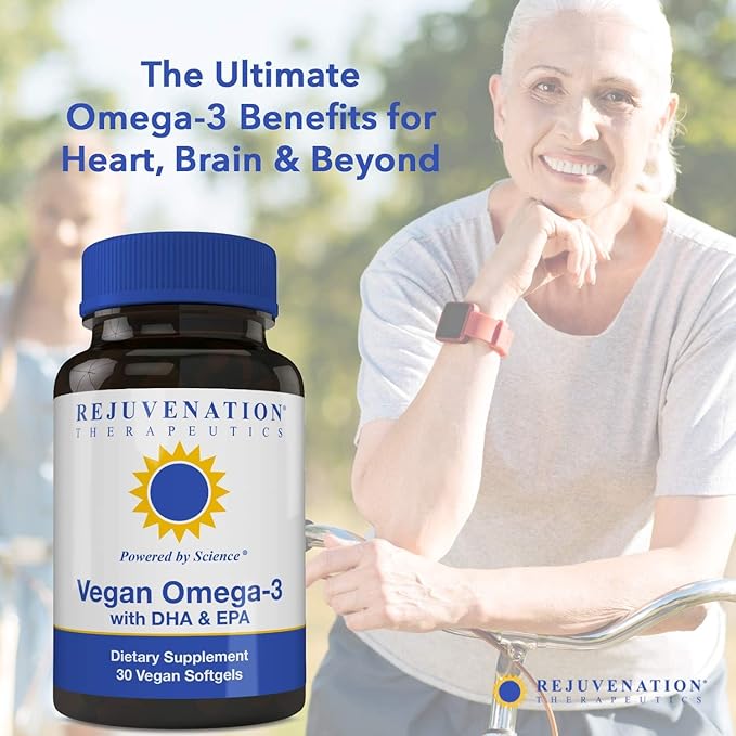 Vegan Omega-3 with DHA & EPA (30 Softgels, No Gelatin)