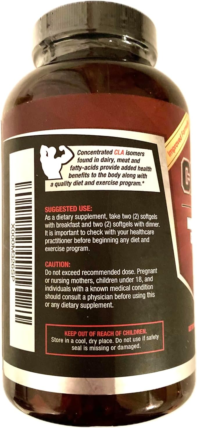 CLA 3000 - CLA Safflower Oil for Metabolism and Weight Loss Management, Maximum Strength Conjugated Linoleic Acid, Stimulant-Free Non-GMO Safflower Cla 180 Softgels