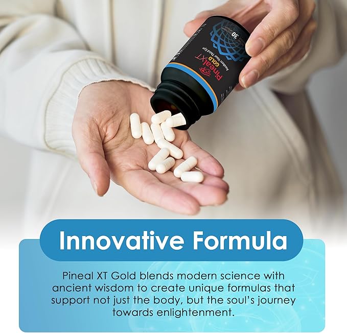 Pineal XT Gold - Pineal Gland Supplement - Third Eye Awakening - Focus and Memory Supplement for Brain - 7 Powerful Ingredients Decalcify, Detox, and Activate Your Pineal Gland