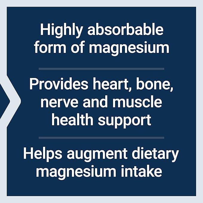 Life Extension Magnesium Glycinate, Heart Health, Bone Health, Nerve and Muscle Support, Highly absorbable, Gluten-Free, Non-GMO, Vegetarian, 90 Capsules