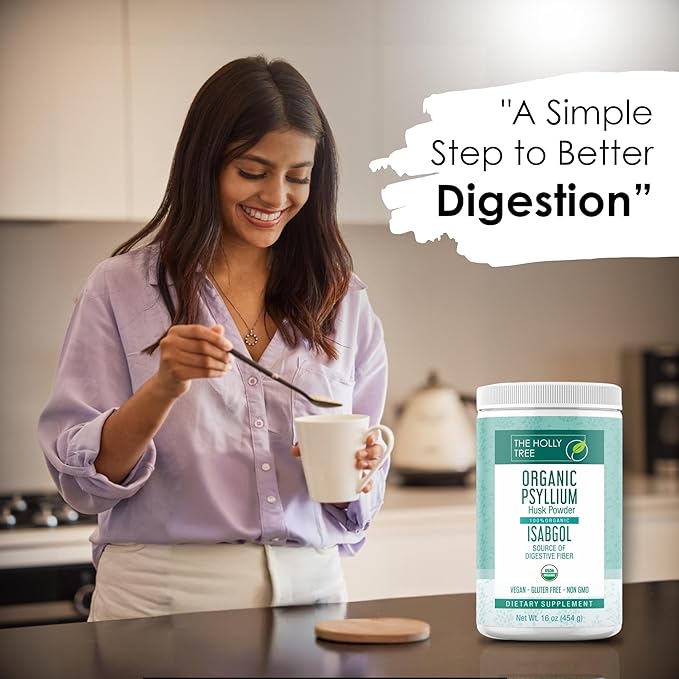 Organic Psyllium Husk Powder 16 oz - Premium Psyllium Husk Fiber Supplement - Psyllium Husk Powder Organic for Gut Cleanse & Regularity - Vegan, Gluten-Free, Non-GMO, USDA Organic