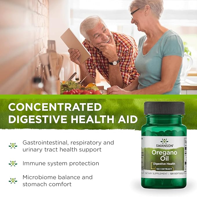 Swanson Oregano Oil 10:1 Extract - Natural Supplement Promoting Digestive Health & Respiratory Support - Supports Gastrointestinal System & Urinary Tract Health - (120 Softgels, 150mg Each) (2 Pack)
