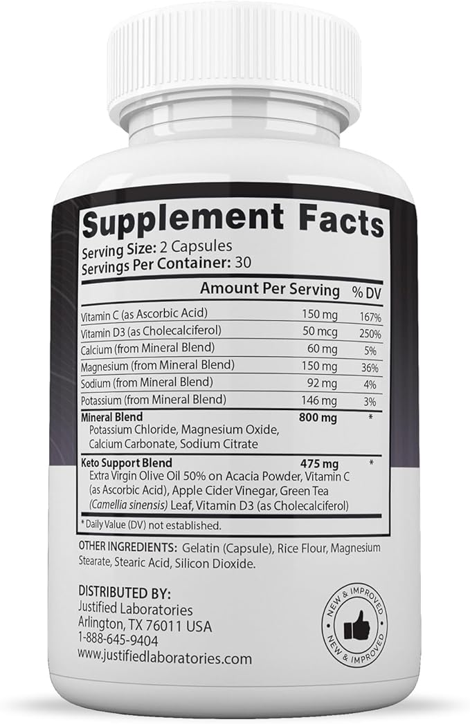 (10 Pack) Advanced Keto 1500 Keto Pills 1275MG New & Improved Formula Contains Apple Cider Vinegar Extra Virgin Olive Oil Powder Green Tea Leaf 600 Capsules