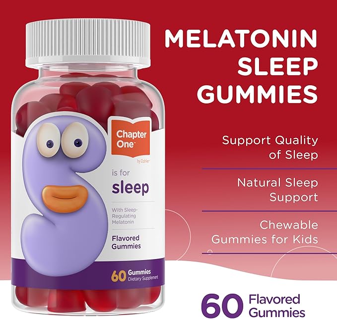 Zahler - Chapter One Sleep Melatonin Gummies for Kids & Adults (60 Flavored Gummies) - 2.5 mg Melatonin Gummy - Kids Melatonin Kosher Sleep Gummies - Natural Kids Melatonin Gummy for Sleeping