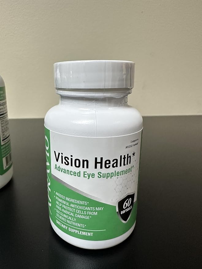 Vision Health Advanced Eye Supplement, AREDS2 Eye Vitamins w/Vitamin C, Vitamin E, Zinc, Copper, Lutein, Zeaxanthin, & Antioxidants for Eye Health & Eye Protection, 60ct