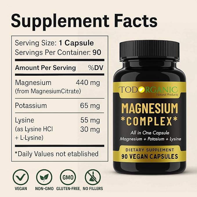 Todorganic 2-Pack: Apricot & Graviola Extract + Magnesium, Potassium & Lysine – Vegan Supplement Combo for Relaxation, Healthy Skin & Mineral Balance – Non-GMO, Gluten-Free – 2 Bottles