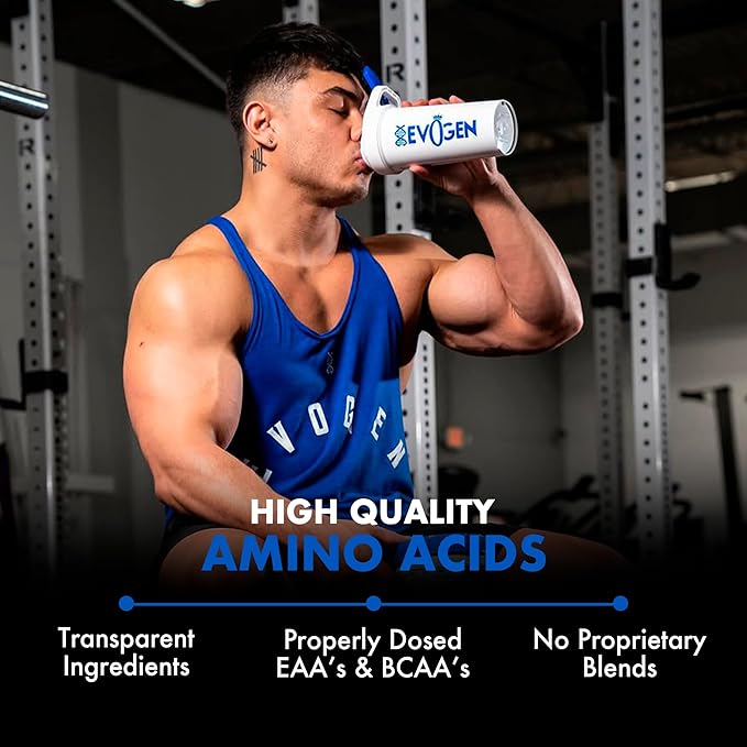 Evogen Amino K.E.M. - EAA & BCAA Powder Pump Volumizer | BCAAs Amino Acids Supplement for Blood Flow, Muscle Growth, & Hydration | Blueberry Apple | 30 Servings