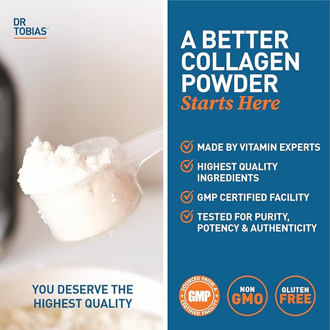 Dr. Tobias Omega 3 Fish Oil & Collagen Peptide Supplements, Supports Heart, Brain, Bone, Joint & Immune System, Promotes Hair, Skin, Nail Health and Beauty