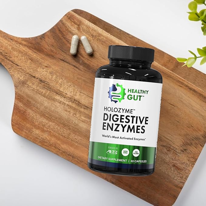 HoloZyme Max Strength Digestive Enzymes | Prevents Bloating, Gas, & Indigestion w/Protease, Amylase, Lipase, Lactase, and More | 15 Servings (Sample Bottle)