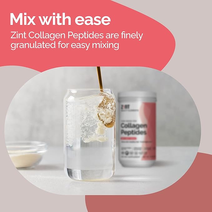 Zint Collagen Peptides Powder (10 Ounce): Hydrolyzed Collagen Protein Hydrolysate Beauty Supplement - Keto Friendly, Paleo Friendly
