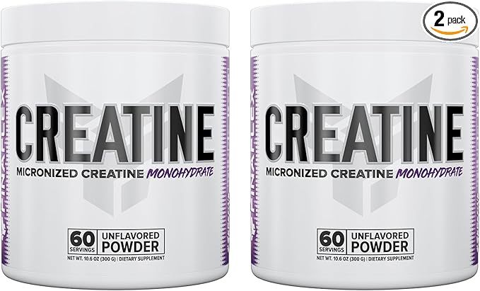 FINAFLEX Pure CREATINE, Unflavored - 10.6 oz, Pack of 2 - Promotes Muscular Strength, Size & Performance - 100% Pure, Micronized Creatine Monohydrate - 120 Total Servings