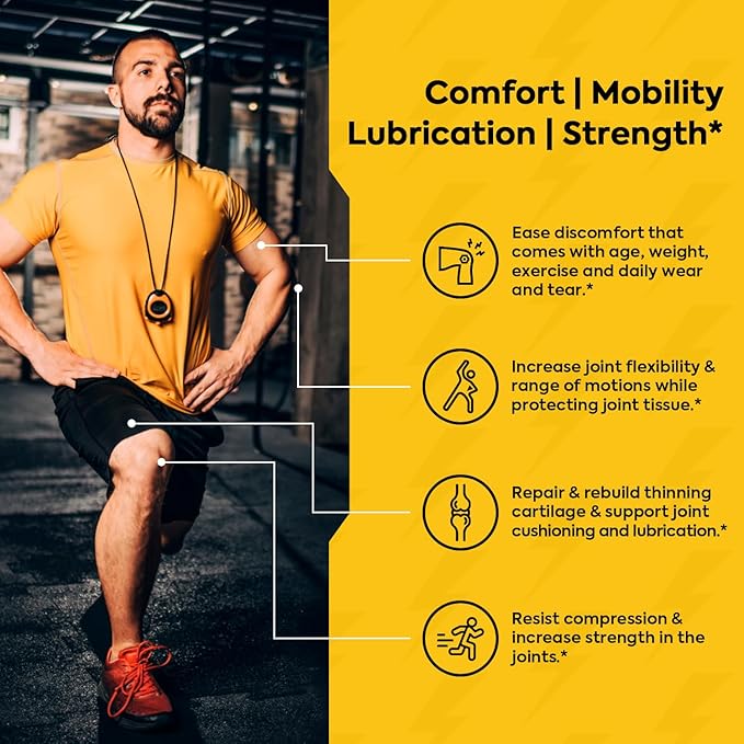 Glucosamine Chondroitin MSM Turmeric, Boswellia, 12-in-1, Joint Comfort, Mobility, Lubrication & Strength for Men Women & Senior, 90 Tab, No Shellfish