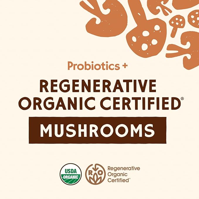 Super Blend Powder, Mushroom Mycelium and Dog Probiotic Supplement for Immunity and Digestive Health Support, Reishi & Probiotics, 90 Servings