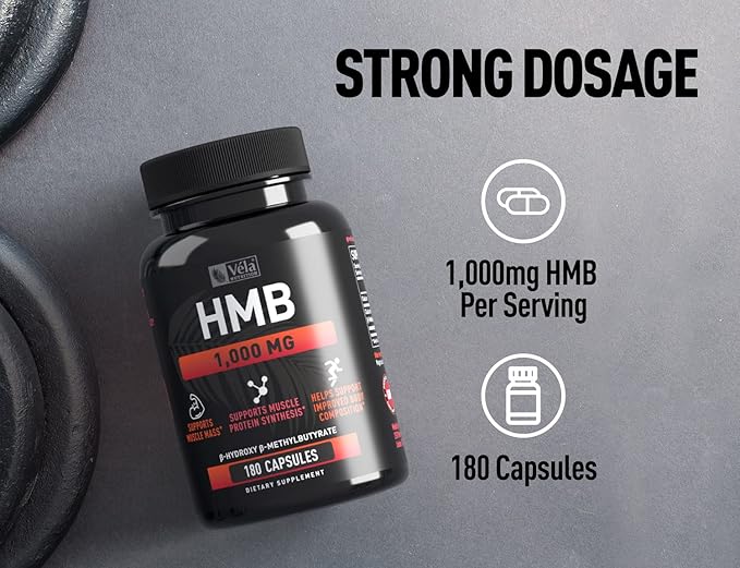 HMB (Hydroxymethylbutyrate) Capsules 1,000 mg | | B-Hydroxy & B-Methyburate | Supports Muscle Mass, Muscle Protein Synthesis* | Support Improved Body Composition |180 Capsules