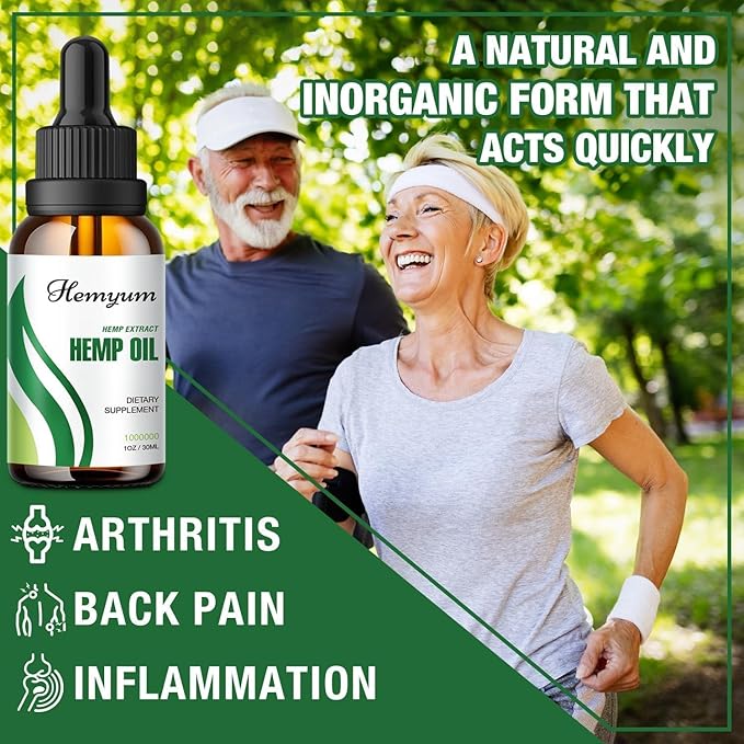 (3-Pack) Hemp Oil Drops High Potency - Relief Good Mood - Maximum Strength 1000,000 Natural Relax Hemp Oil - Organic Hemp Oils Tincture Extract - Vegan,Non-GMO