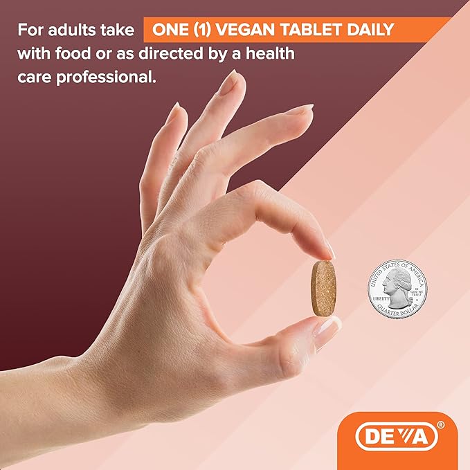DEVA Vegan Vitamins - Vegan Food Based Premium Vitamin C - Multisource - Non-GMO - 90 Tablets