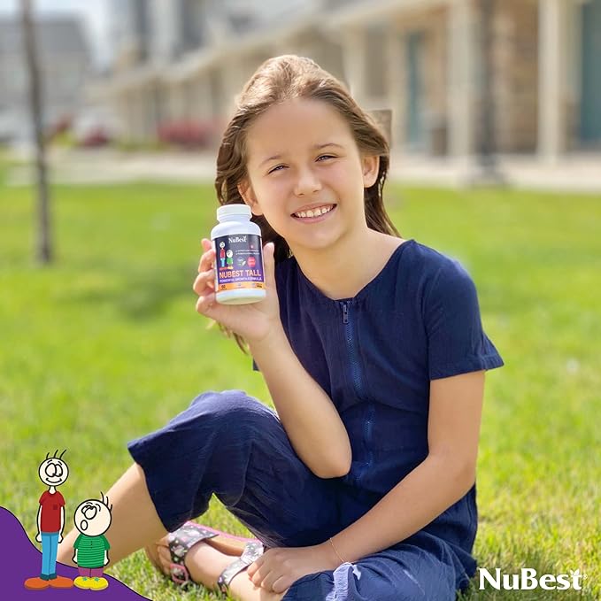 NuBest Tall - Calcium Supplement - Magnesium Supplement for Bones, Teeth - Support Bone Strength, Enhanced Immunity for Ages 5+ with Vitamin D3, Vitamin K2 and Blended Herbs - 60 Capsules