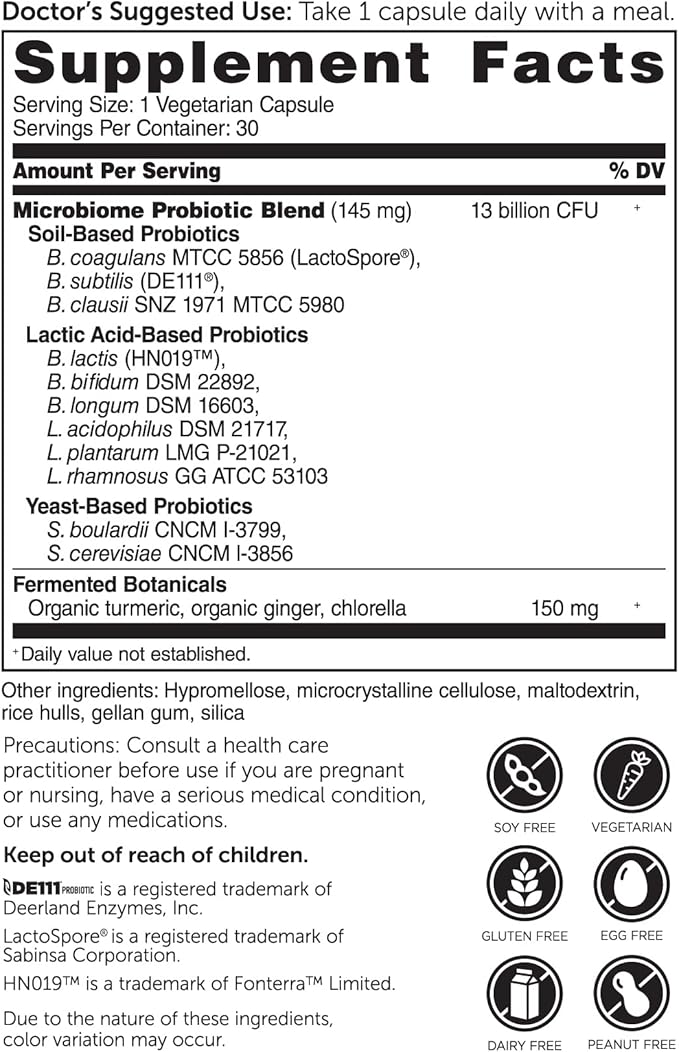 Dr. Drew Sinatra’s LifeBiome Gut Restore Advanced, Maximum Strength Microbiome Probiotic with Fermented Botanicals, 11 Multi Strains, 30 Once-Daily Capsules, Vegetarian, Soy-, Dairy-, and Gluten Free