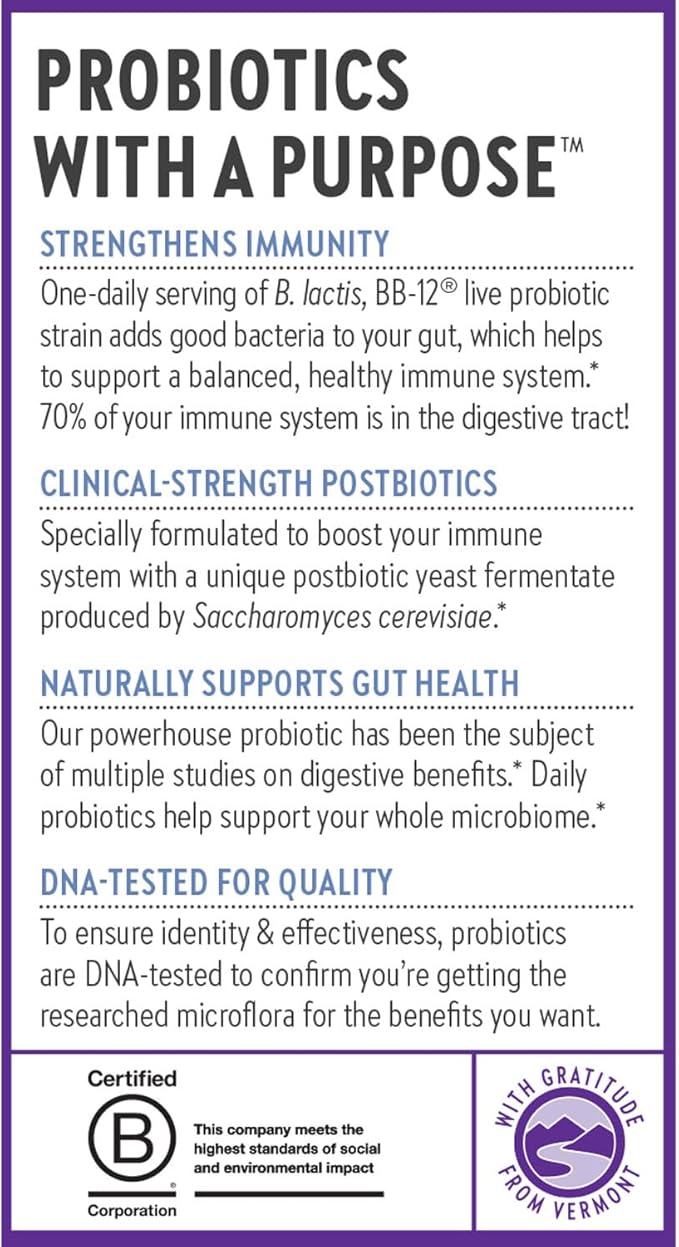 New Chapter All-Flora™ Probiotic Dual Immunity, Clinical-Strength Ingredients - Highly Concentrated Probiotics for Active Immune Support & Gut Health + Immune-Boosting Fermented Postbiotics, 30 ct