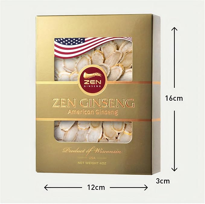 American Wisconsin Ginseng Slices — Improved Energy, Performance, & Mental Health for Men & Women (16 Oz)