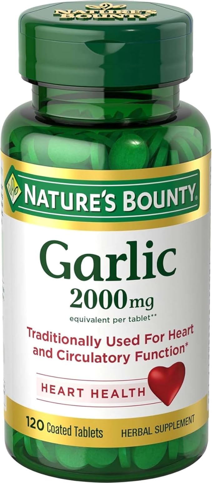 Nature's Bounty Garlic 2000mg, Tablets 120 ea (Pack of 3)