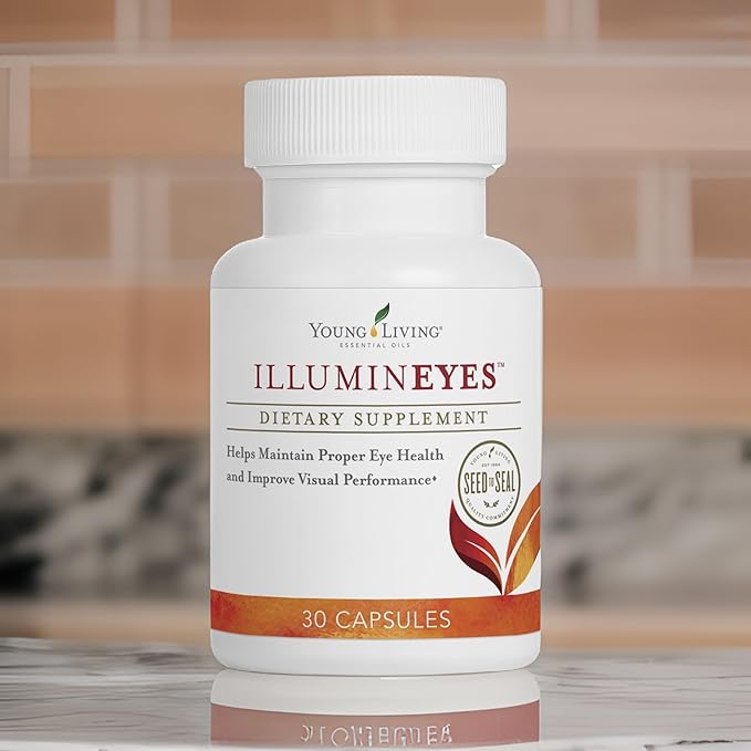 Young Living IlluminEyes - Eye Health Support - Blue Light Protection - Includes Lutein & Zeaxanthin - Helps Reduce Eye Strain - Vitamins A & C - Vision Care - 30 ct