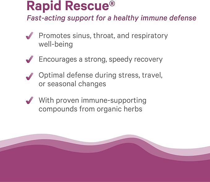 PURE SYNERGY Rapid Rescue | Organic Immune Support Capsules | Herbal Supplement with Echinacea, Elderberry, and Olive Leaf Extracts | for Immediate Immune Support (42 Capsules)