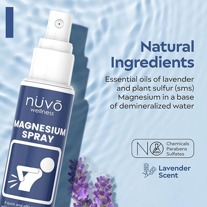 Magnesium Oil Spray with MSM - Spray it Away with Magnesium - Fast Acting Transdermal Formula to Relax Muscles - Lightly Scented with Lavender - Product of Canada 100 ml