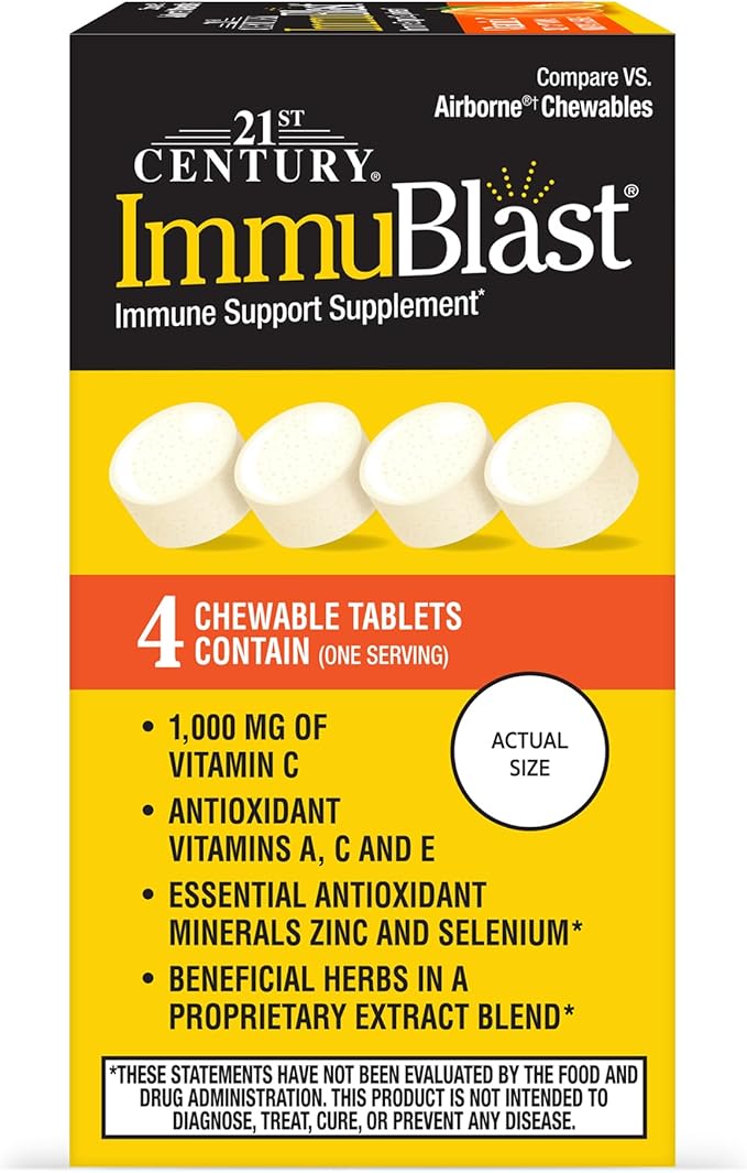 21st Century Immublast Chewable Tablets, Citrus 32 Count