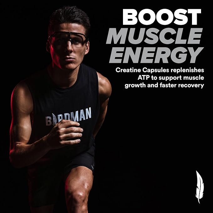 Micronized Creatine Monohydrate Capsules for Muscle Growth & Recovery, Pre & Post Workout, Vegan Creatine, Caffeine Free, Gluten Free, Sugar Free | 50 Servings | 250 Capsules
