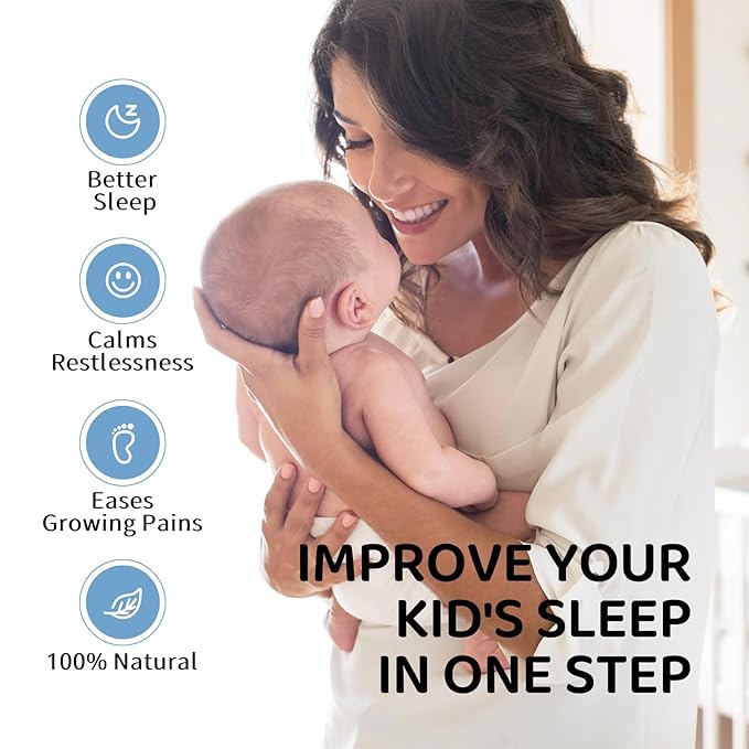 Magnesium Lotion for Kids - Magnesium Lotion for Sleep- Soothing Relief & Relaxation -Topical magnesium lotion helps children sleep peacefully before bed and at night - Without Melatonin