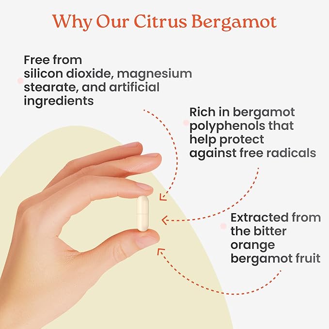 NewLife Naturals Citrus Bergamot Supplements 500 MG for Cholesterol Support- Cholesterol Supplement - 120 Veggie Capsules