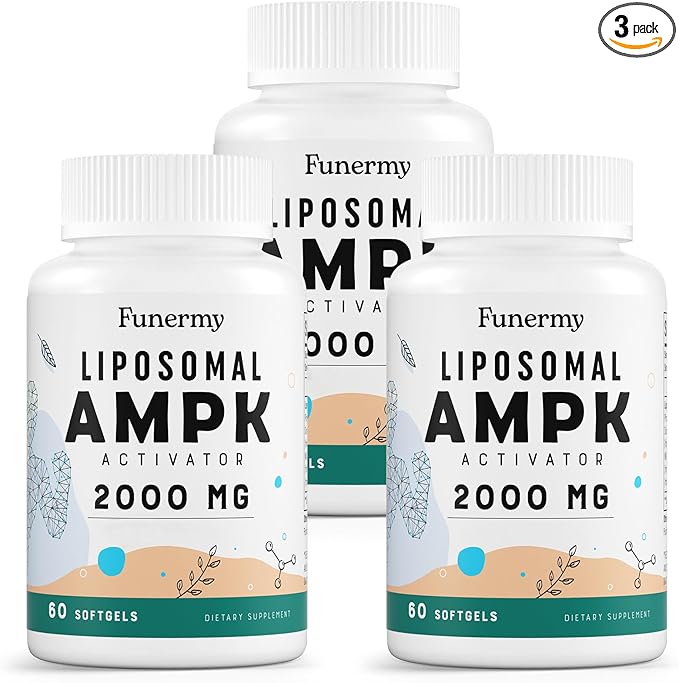 Liposomal AMPK Activator 2000 mg - High Bioavailability Berberine HCL,DIM,Milk Thistle,and Cinnamon Bark Capsule 6-in-1 AMPK Supplements for Antioxidant Support and Cellular Regulation, 180 Softgels