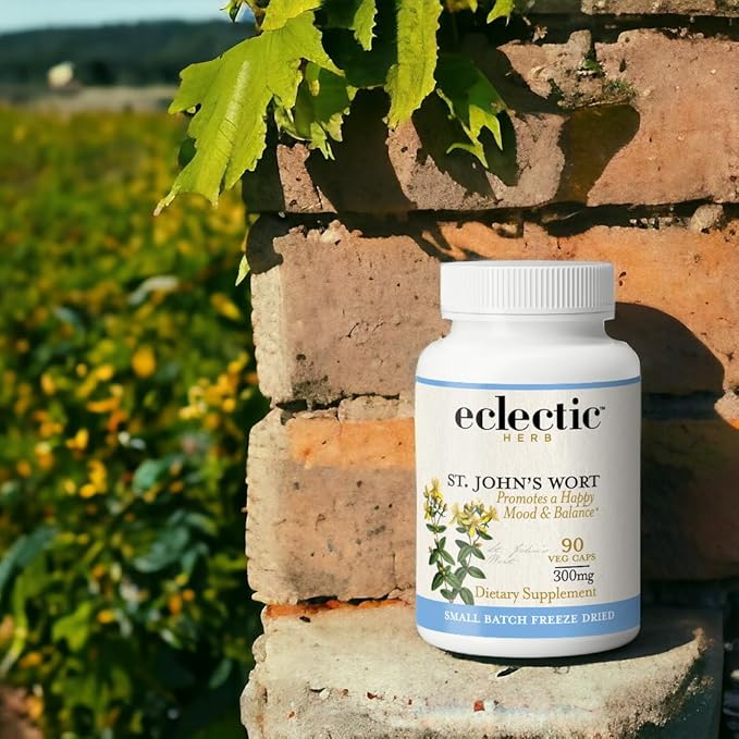 ECLECTIC INSTITUTE Raw Fresh Freeze-Dried Non-GMO St. John's Wort | 120 CT (300 mg)