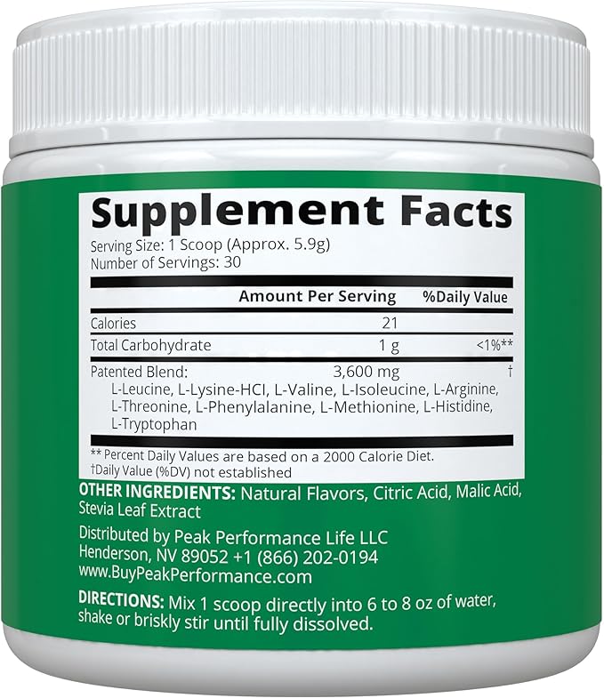 All 9 Essential Amino Acids Powder with 26 Clinical Studies. EAAs 32X Effective vs BCAA / BCAAS Branched Chain Aminos. Pre or Post Workout EAA Supplement for Energy and Muscle Growth. Lemon Lime