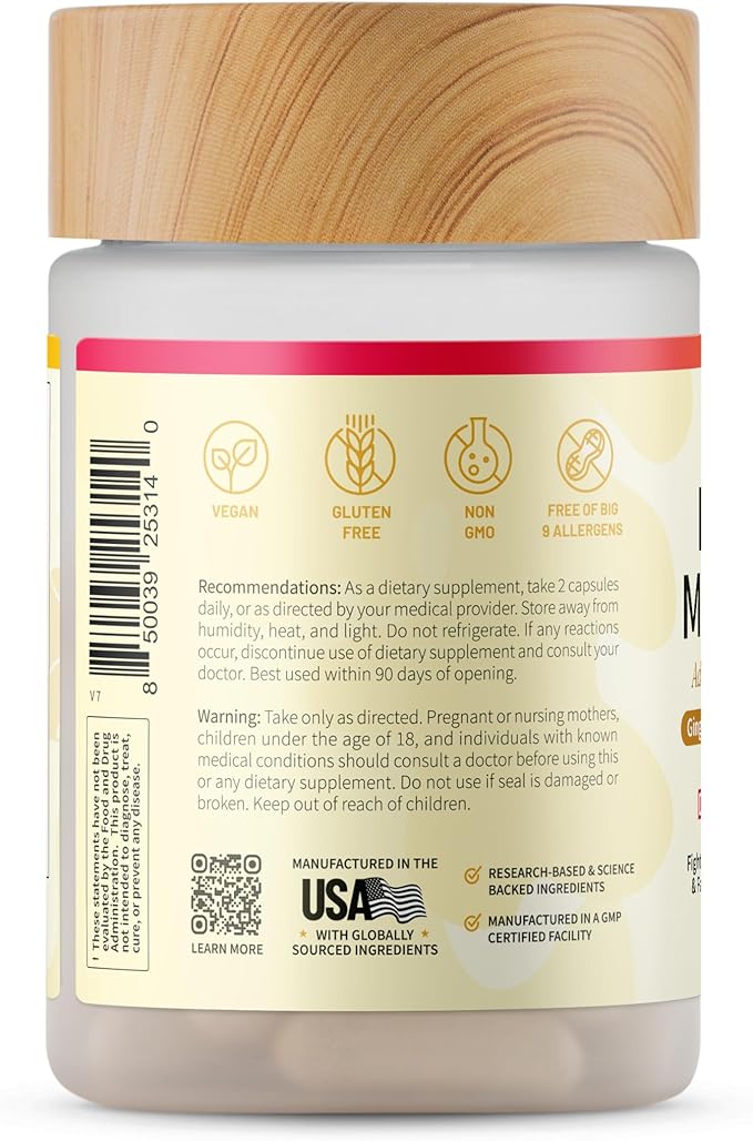 Metabolism and Natural Energy Supplements for Fatigue, Stress Relief, Energy Booster & Better Mood, Energy Pills for Women & Men, Ginger, Turmeric, Rhodiola Rosea, 60 Capsules