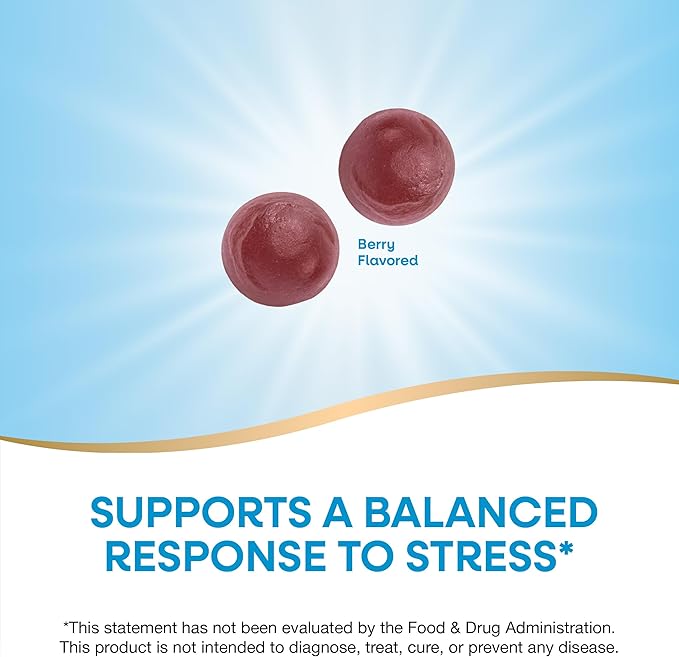 Nature's Way Ashwagandha Gummies, Reduce Stress with Adaptogenic Herb*, 125 mg Per 2-gummy Serving, Berry Flavored, 90 Gummies (Packaging May Vary)