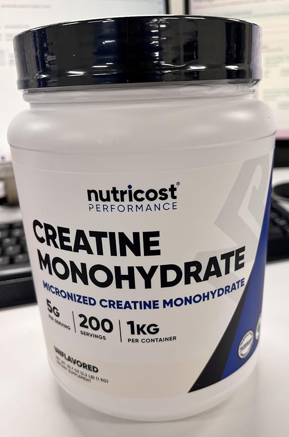 Nutricost Creatine Monohydrate Micronized Powder (1 KG) - Pure Creatine Monohydrate
