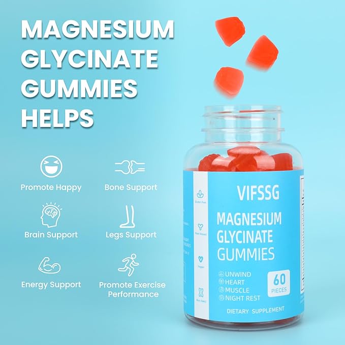 Magnesium Glycinate Gummies 400mg, 2 Pack Sugar Free Gummies with Magnesium L-Threonate 200mg - Magnesium Supplement Chewable Gummies for Women & Men Vegan, Organic Gummies 120 Count
