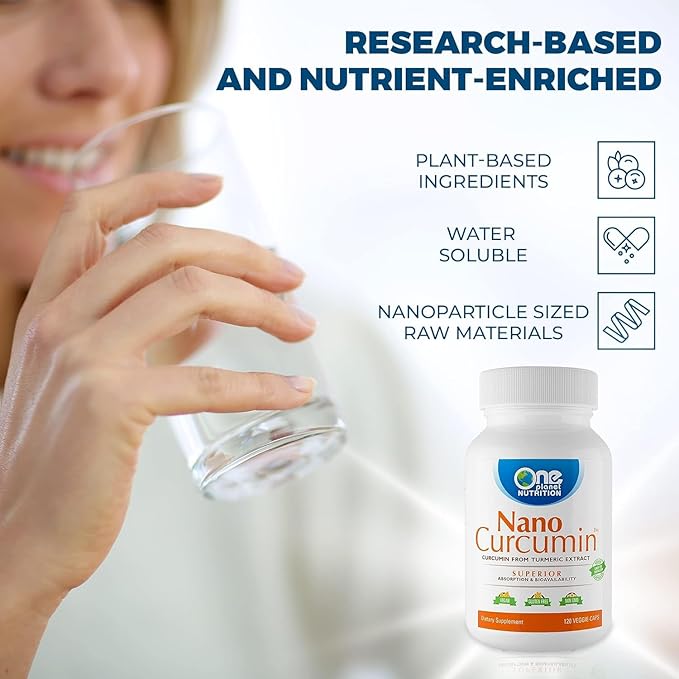 Nano Curcumin 500 mg Veggie Capsules (120 Servings), Nano for High Absorption, Supports Immune Health, Non-GMO, Vegan, Gluten-Free