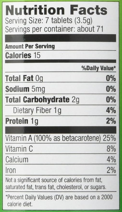 Pines Organic Alfalfa Tablets - 500 per Pack - 1 Each. (Pack of 2)