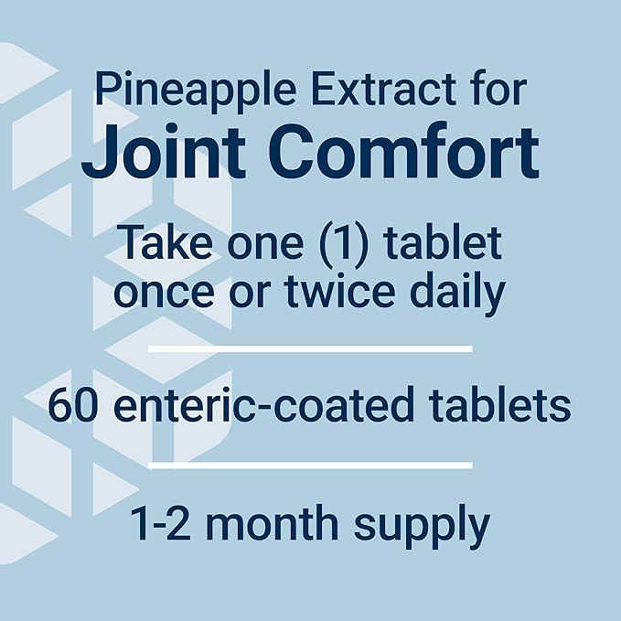 Life Extension Specially-Coated Bromelain, Pineapple Extract, Joint Health, Joint Comfort, Vegetarian, Gluten-Free, Non-GMO, 500 mg, 60 enteric-Coated Tablets